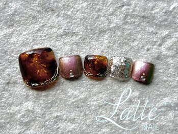 ラテネイル(Latte Nail)/10月定額デザイン Foot ver.