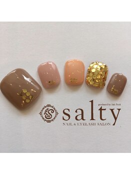 ネイルアンドアイラッシュサロン ソルティ 寺田町(salty)/フットジェル／アート10本コース