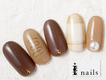 アイネイルズ 新宿店(I nails)/ブラウンチェック