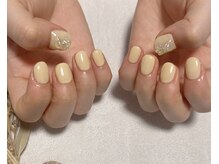 ひまりネイル(ひまりnail)/ワンカラー くまさんパーツ