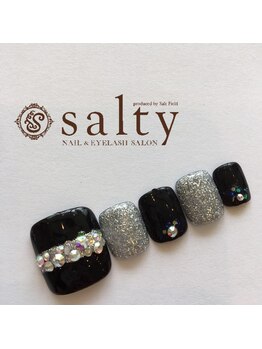 ネイルアンドアイラッシュサロン ソルティ 寺田町(salty)/ブラックネイル
