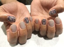 アース コアフュールボーテ 新潟中野山店 (EARTH Coiffure beaute')/ツイードネイル　￥5000