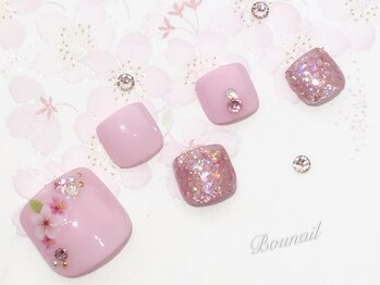 ネイルアンドアイラッシュ ボネール 銀座店(lash Bounail)/エレ フットパステル 9980円 桜