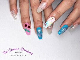 【自爪ネイル】春ネイル