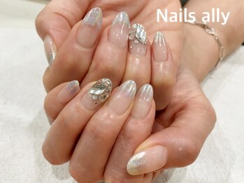 ネイルズアリー 立川店(Nails ally)/ユニコーンネイル×ビジュー×夏