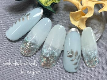 ノアブルーバードネイルズ(Noah' bluebird .nails)/ブルーラメボタニカルネイル：B