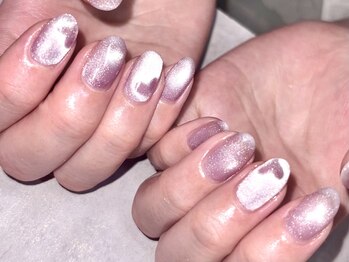 ハートマグネットネイル