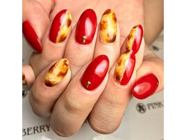 ～べっ甲風カジュアルネイル～