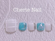 シェリーネイル(Cherie Nail)/ぷっくりチェックお揃いフット♪