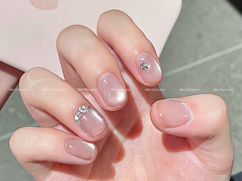ニコ 上野店(Niko)の写真/【マグネットネイルワンカラー×ワンホンパーツつけ放題5480円】こだわり派に嬉しいつけ放題メニュー多数！