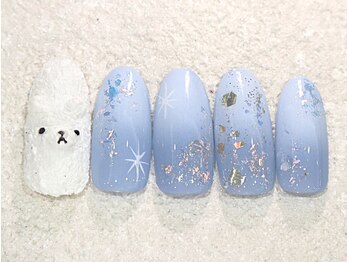 リノ ネイル(Rino nail)/10月の新作 白くま南極 710m2