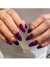 パープル×ブラックニュアンス