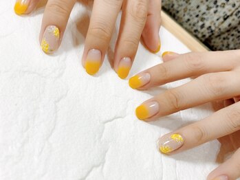 08ネイル(08 nail&school)/ミモザネイル☆