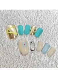 7月フットネイル￥7700