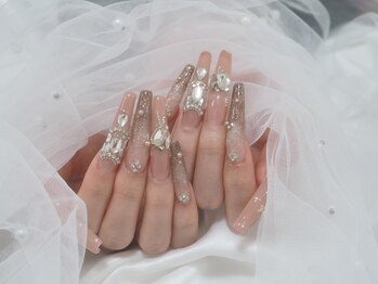 nailsalon amore 心斎橋店【長さだし/持ち込み/スカルプ/フィルイン/定額】/ビジューワンホンネイル14520円