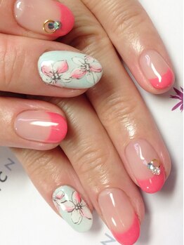 ハプティック/手描きの大人フラワーアート