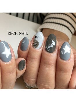 レッシュネイル サロンアンドスクール(RECH NAIL salon&school)/人気のスター&ニコちゃん