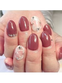 雪の結晶で冬仕様に♪