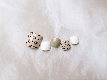 エイミー 金町(amy)/レオパードフットネイル