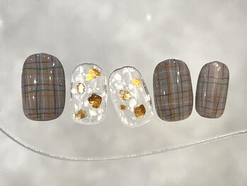 クレモアネイル 浦和店(CLEMORE NAIL)/秋のトラッドチェックネイル