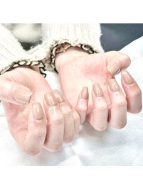 ～シンプルベージュネイル～