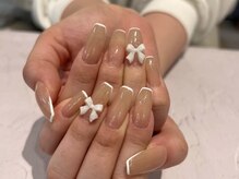 長さだしが得意#ニュアンスネイル#個性派ネイル#ワンホンネイル