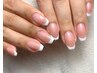 【大人上品オフィスネイル】フレンチネイル(うる艶スキンカラー込み)　￥6500