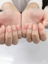 ガガ ネイルアンドビューティー(GAGA)/ピンクワンポイントネイル