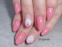 ゴージャス ネイル アンド スクール(Gorgeous)/8本ワンカラー2本アート