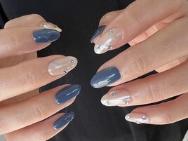 ホワイト/ネイビー/シロップ