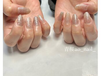 アオネイル(青桜 ao_nail_)/フラッシュネイル