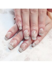 大理石フレンチネイル