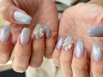 ヘアーアンドメイク アース 高崎店(HAIR＆MAKE EARTH)/リボンパーツネイル
