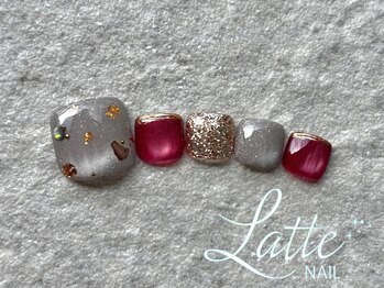 ラテネイル(Latte Nail)/10月定額デザイン Foot ver.