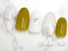 ラグジュアリーネイルズ アカバネ(Luxury Nails Akabane)/ニュアンス*囲みミラー