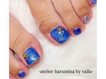 夏ネイル/オーシャンフット/青