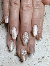 ビューティフルムーン ネイル 本厚木(Beautiful Moon Nail)/ベージュにパール