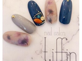 マットフラワーネイル