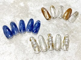 クリアベースのニュアンスネイル
