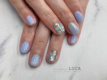 ネイルアトリエルカ(nail atelier LUCA)/W-809 夏色シェルミラーネイル