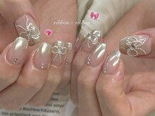 リン 恵比寿(RiN.)/韓国リボンミラーネイル　akane