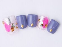 ネイルサロン ドレリッチ 大宮店(drerich)/ぬりかけFOOTブルー