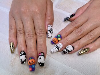 ネイル ビューティーマジック 葛西本店/ゴージャスハロウィンネイル
