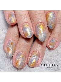 夕焼けニュアンスネイル