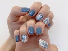 エムスラッシュアヴェダ 自由が丘(M.SLASH AVEDA)/blue×check