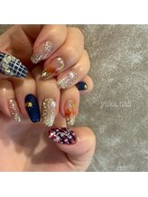 ユカネイル(yuka.nail)/秋/個性派/チェック柄