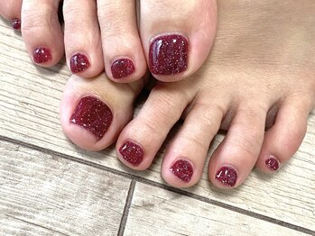 ヴェリタネイル(Verita nail)/人気の赤のフラッシュネイル