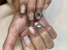 プライベートネイルサロン キサイ(Kisai)/新色ワンカラーにビジューパーツ