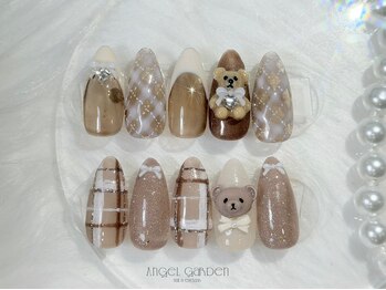 エンジェルガーデン 青山店(Angelgarden)/ブラウンくまたんネイル★