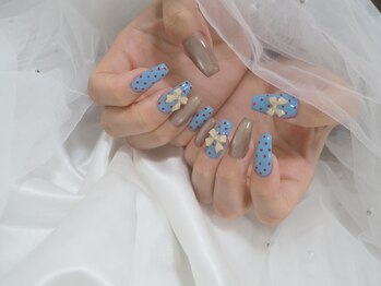 nailsalon amore 心斎橋店【長さだし/持ち込み/スカルプ/フィルイン/定額】/ハートドットネイル8230円
